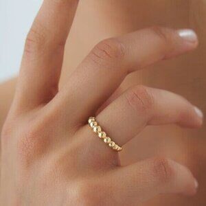 Elegant Gold Beaded Ring